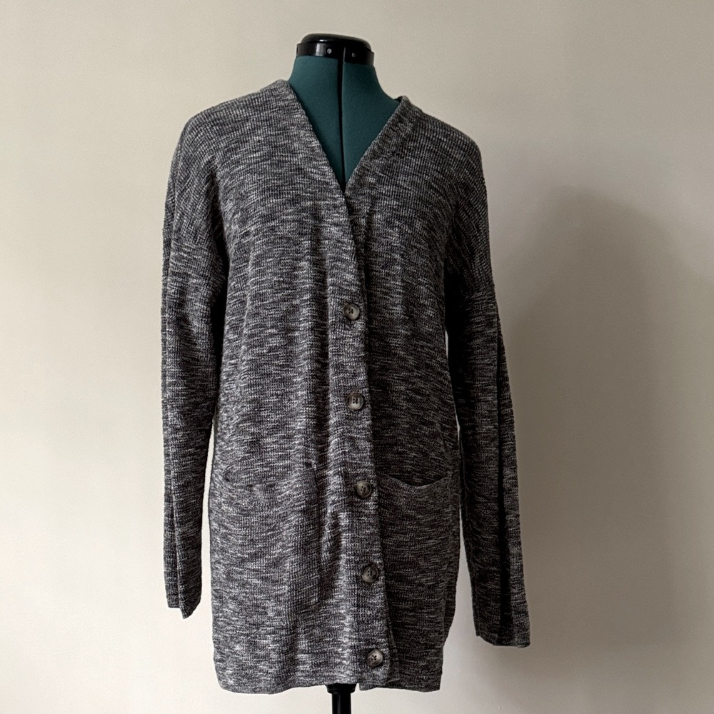Madewell | Fieldwalk Cardigan Sweater in Marled Gray | Size M